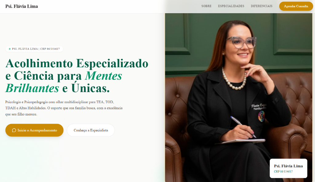 Psicóloga Flávia Lima Website